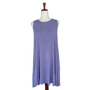 Bellamie Dress Women's Shift Tunic Size Small Purple Sleeveless Midi Boho Casual